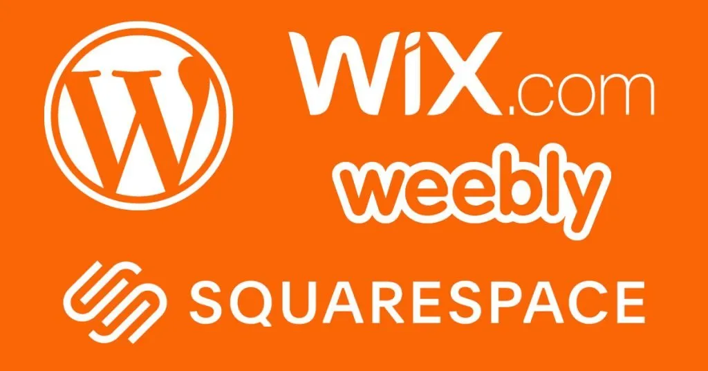 Wix Wordpress Squarespace Weebly