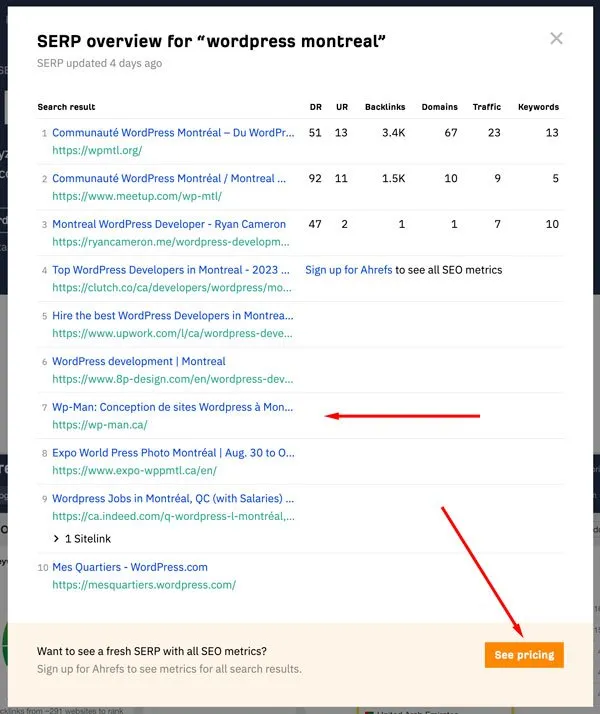 exemple resultat gratuit outil SERP ahrefs exemple resultat gratuit outil SERP ahrefs